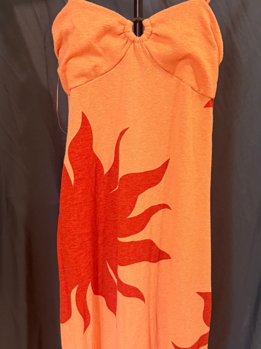 Old Navy Orange & Red Summer Midi Dress